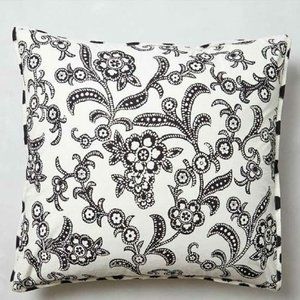Anthropologie Monochrome Bloom Pillow Sham Euro